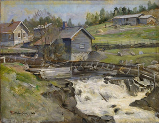 Wasserfall bei Stange in Hedmark - Gerhard Munthe — Ansicht des Kunstwerks