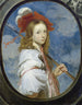Portrait einer jungen Mädchen, gekleidet als Schäferin - Deutsche Schule — Ansicht des Kunstwerks