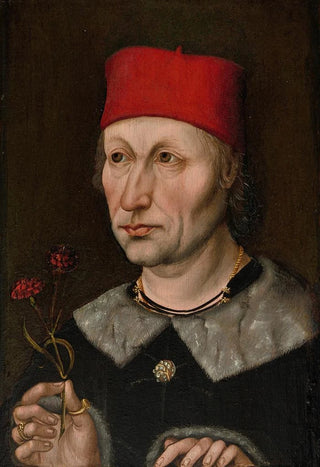 German School - Portrait of a Man in a Red Cap.webp