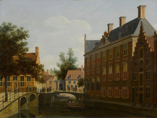 L'Hôtel des Gentlemen de l'Oude Zijds à Amsterdam - Gerrit Adriaensz Berckheyde — Ansicht des Kunstwerks