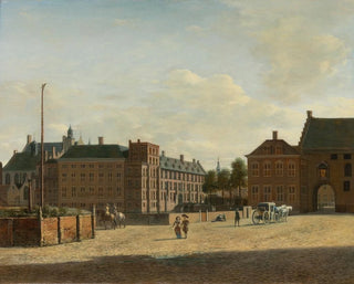 La Place avec le Binnenhof et la Gevangenpoort à La Haye - Gerrit Adriaensz Berckheyde — Ansicht des Kunstwerks
