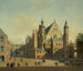 Die Hof des Binnenhof mit der Ridderzaal in Den Haag - Gerrit Adriaensz Berckheyde — Ansicht des Kunstwerks