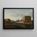 Die beiden Synagogen in Amsterdam - Gerrit Adriaensz Berckheyde — gerahmtes Bild an der Wand