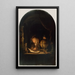 Astronome à la chandelle - Gerrit Dou — gerahmtes Bild an der Wand
