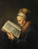 Alte Frau beim Lesen - Gerrit Dou — Ansicht des Kunstwerks