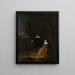 Portrait eines Paares in einer Landschaft - Gerrit Dou — gerahmtes Bild an der Wand
