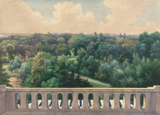 Gerrit Jan Schouten - Boschbeek Groenendaal View from Turret towards fin du Haarlemmesmeer Leiden Bennenbrock and Hillegom.webp