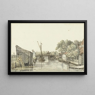 Gerrit Lamberts - Gezicht van de Ringdijk op de Schulpbrug ziende naar de Utrechtse zijde van de Amstel.webp