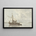 Flussansicht - Gerrit Lamberts — gerahmtes Bild an der Wand