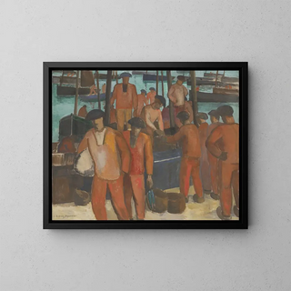 Hafen von Douarnenez - Gerrit van Blaaderen — gerahmtes Bild an der Wand