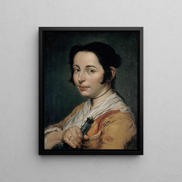 Giacomo Ceruti - Young Peasant Woman Holding a Wine Flask.webp