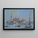Ansicht von San Giorgio Maggiore vom Bassin von San Marco in Venedig - Giacomo Guardi — gerahmtes Bild an der Wand