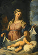 La Sainte Famille - Gian Domenico Cerrini — gerahmtes Bild an der Wand