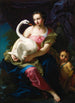 Léda und der Schwan - Gianbettino Cignaroli — gerahmtes Bild an der Wand