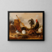 Tiere im Hof - Gijsbert Gillisz de Hondecoeter — gerahmtes Bild an der Wand