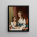 Portrait von Mme Samuel Dick und ihrer Tochter - Gilbert Stuart — gerahmtes Bild an der Wand
