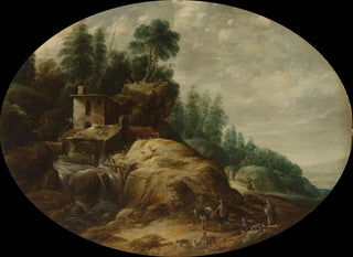 Wassermühle in der Nähe eines bewaldeten Aufschlusses - Gillis Peeters der Ältere — Ansicht des Kunstwerks