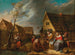 Eine fröhliche Gesellschaft von Bauern vor einer Taverne - Gillis van Tilborgh — Ansicht des Kunstwerks