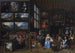 Eine Galerie von Gemälden mit einem Künstler, der eine Frau und ein Mädchen malt, Allegorie der Malerei - Gillis van Tilborgh — Ansicht des Kunstwerks