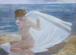 Dame am Meer - Gino Piccioni — Ansicht des Kunstwerks