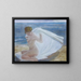 Dame am Meer - Gino Piccioni — gerahmtes Bild an der Wand