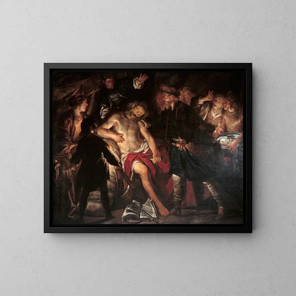 Die Tod von Caton - Gioacchino Assereto — gerahmtes Bild an der Wand