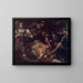 Les Philister, die Samsons Augen ausstechen - Gioacchino Assereto — gerahmtes Bild an der Wand