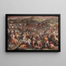 Die Schlacht bei Marciano in der Val di Chiana - Giorgio Vasari — gerahmtes Bild an der Wand