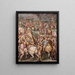 L'Empereur Massimiliano hebt die Belagerung von Livorno auf - Giorgio Vasari — gerahmtes Bild an der Wand