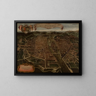 Plan de Paris - Giovanni Maria Tamburini — gerahmtes Bild an der Wand