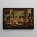 Szene eines Harems mit Soldaten, die rauchen, und Odalisken, die sich entspannen und auf einer Schaukel in einem Innenhof spielen - Giovanni Antonio Guardi — gerahmtes Bild an der Wand