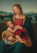 Die Jungfrau mit Kind vor einer Landschaft - Giovanni Antonio Sogliani — Ansicht des Kunstwerks
