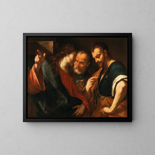L'Argent de la dîme - Giovanni Battista Beinaschi — gerahmtes Bild an der Wand