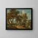 Ein Landschaft im italienischen Stil mit Blick auf den Gardasee und Salò in der Ferne, mit Figuren auf einer Brücke - Giovanni Battista Cimaroli — gerahmtes Bild an der Wand