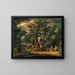 Reisende in einer nächtlichen Landschaft mit Blitzen - Giovanni Battista Innocenzo Colombo — gerahmtes Bild an der Wand