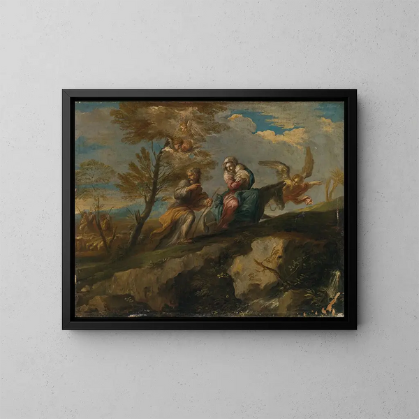Die Flucht nach Ägypten - Giovanni Battista Ranieri Del Pace — gerahmtes Bild an der Wand