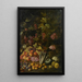 Stillleben mit Blumen und Früchten - Giovanni Battista Ruoppolo — gerahmtes Bild an der Wand