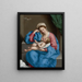 La Madone avec l'Enfant Jésus tenant un chardonneret au bout d'une ficelle - Giovanni Battista Salvi da Sassoferrato — gerahmtes Bild an der Wand