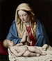Marie verehrt das Kind - Giovanni Battista Salvi da Sassoferrato — Ansicht des Kunstwerks