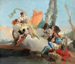 Armide trifft den schlafenden Renaud - Giovanni Battista Tiepolo — Ansicht des Kunstwerks