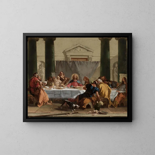 Das letzte Abendmahl - Giovanni Battista Tiepolo — gerahmtes Bild an der Wand