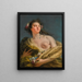 Portrait einer Dame in Flore - Giovanni Battista Tiepolo — gerahmtes Bild an der Wand