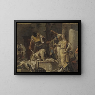 Die Enthauptung des heiligen Johannes des Täufers - Giovanni Battista Tiepolo — gerahmtes Bild an der Wand