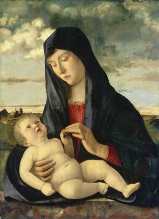 Giovanni Bellini - Madonna and Child in a Landscape.webp