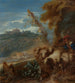 Landschaft im römischen Stil mit einem Hirten und Schafen - Giovanni Benedetto Castiglione — Ansicht des Kunstwerks