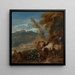 Landschaft im römischen Stil mit einem Hirten und Schafen - Giovanni Benedetto Castiglione — gerahmtes Bild an der Wand