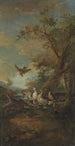 Ein Raubvogel, Enten und Entenküken in einer Landschaft - Giovanni Crivelli — Ansicht des Kunstwerks