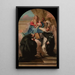 Jungfrau mit Kind mit drei Heiligen - Giovanni Domenico Tiepolo — gerahmtes Bild an der Wand
