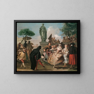 Le Menuet - Giovanni Domenico Tiepolo — gerahmtes Bild an der Wand