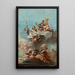 Triumpf der Tugend - Giovanni Domenico Tiepolo — gerahmtes Bild an der Wand